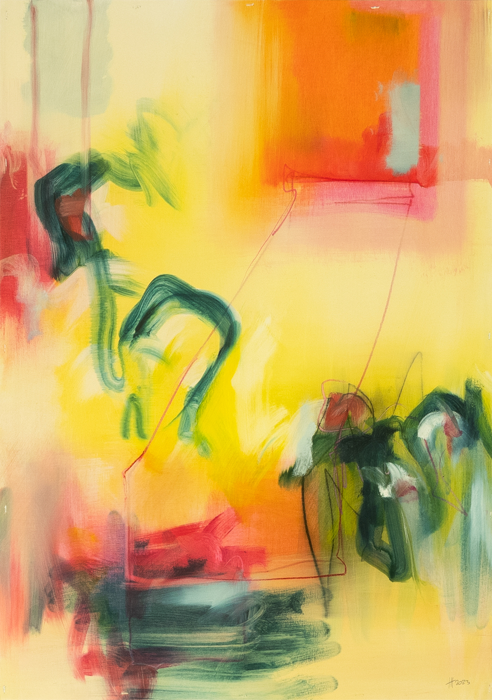 19217 Leaving Nice 05, 2022, 100x70 cm, oil on paper