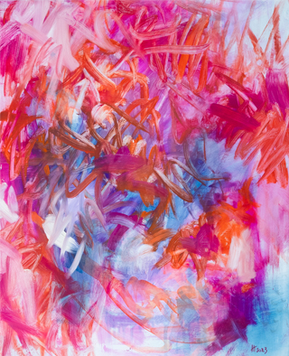 19237 Magenta Out, 2023, 80x65 cm, oil on paper
