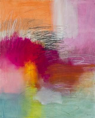 19246 Magenta at Center, 2023, 80x65 cm, oil on paper