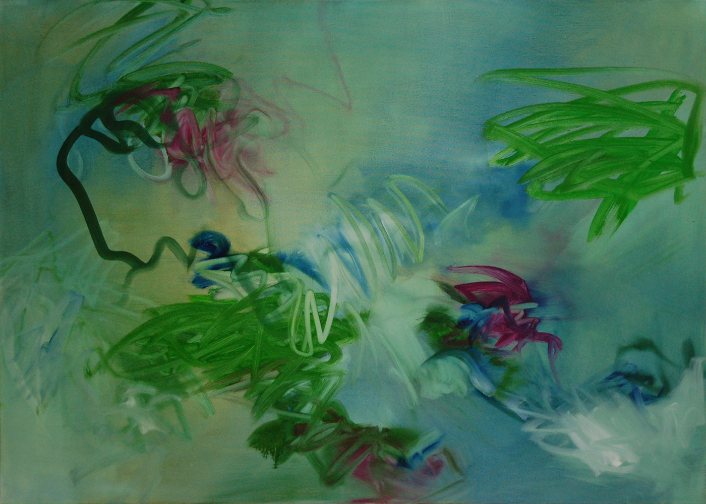19365 Here and There, Sharing, 2026, 100×140&nbsp;cm, oil&nbsp;on&nbsp;canvas