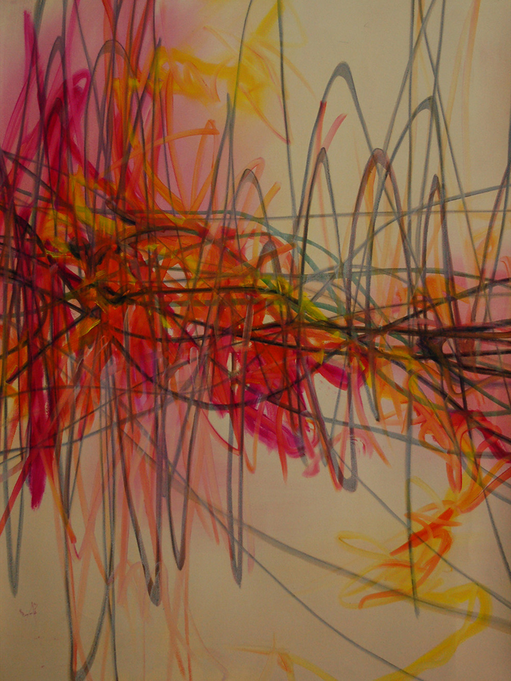 19377-02 Live Lines Revisited, 2014/2026, 1020x90&nbsp;cm, oil&nbsp;on&nbsp;paper