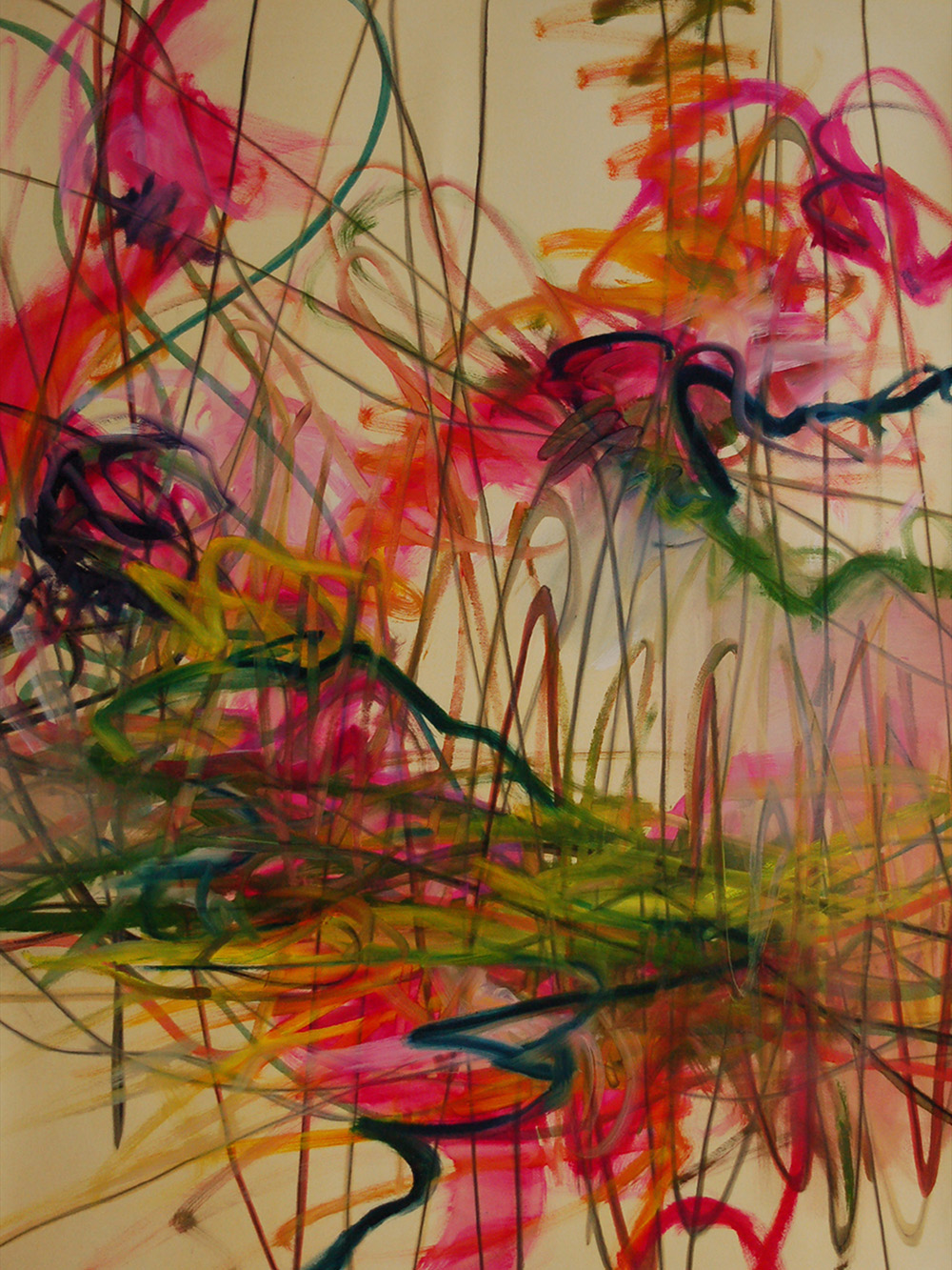 19377-08 Live Lines Revisited, 2014/2026, 1020x90&nbsp;cm, oil&nbsp;on&nbsp;paper