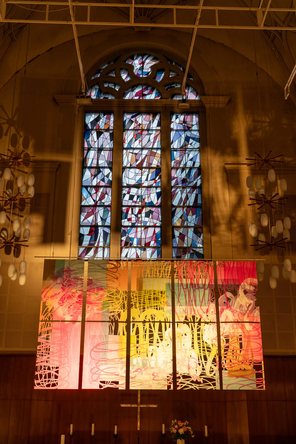 Five Sets of Magenta and Space, 2025, Installation Lukaskirche, Dresden 2025