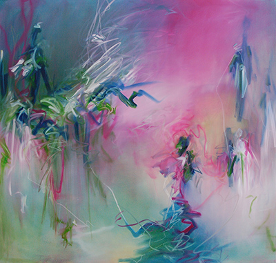 19260_2 Magenta Staying Soft, 2023-2025, 210×220&nbsp;cm, oil&nbsp;on&nbsp;canvas