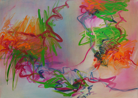19367 Here and There, Standing up, 2026, 100×140&nbsp;cm, oil&nbsp;on&nbsp;canvas