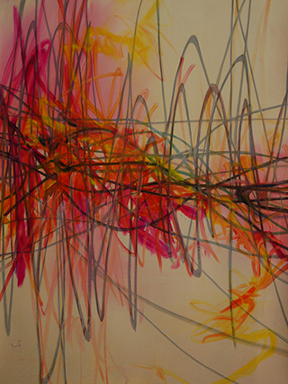 19377-02 Live Lines Revisited, 2014/2026, 1020x90&nbsp;cm, oil&nbsp;on&nbsp;paper