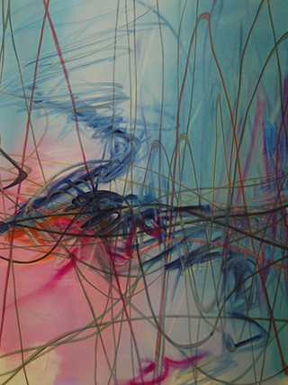 19377-05 Live Lines Revisited, 2014/2026, 1020x90&nbsp;cm, oil&nbsp;on&nbsp;paper