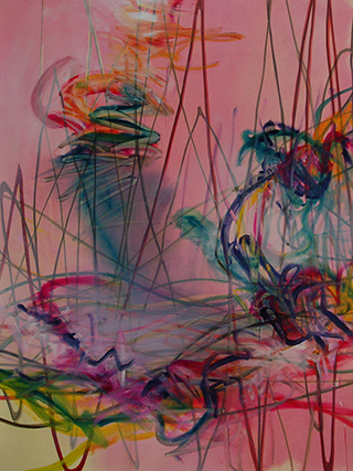 19377-09 Live Lines Revisited, 2014/2026, 1020x90&nbsp;cm, oil&nbsp;on&nbsp;paper